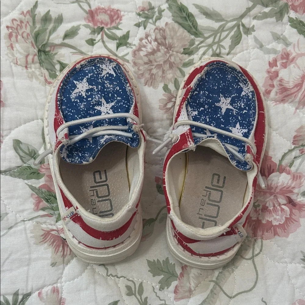 Hey Dude Kids Moccasins - Starry Blue and Red